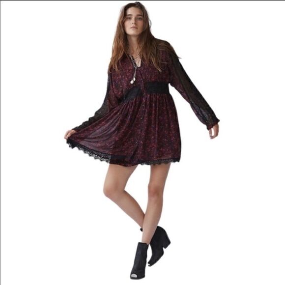 Free People Sheer Romance Mini Dress - Picture 6 of 7